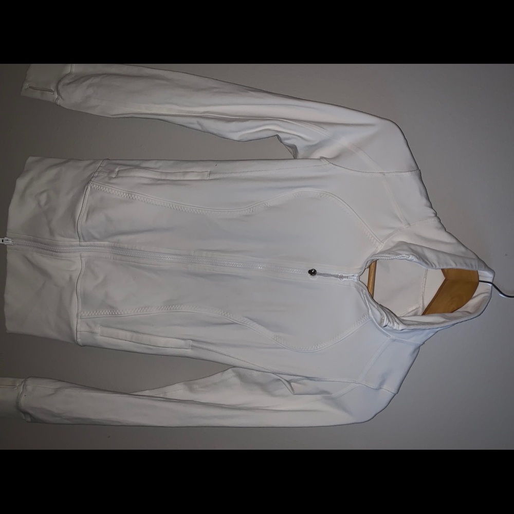 Lulu lemon, white athletic jacket